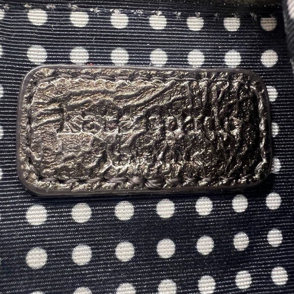 Kate Spade Elephant Coin Bag Metallic Grey Vintage Zip Purse - Picture 7 of 11